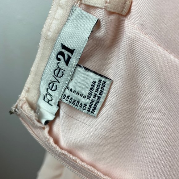 Forever 21 Pale Pink Formal Maxi Party Dress Small Whimsy Fairy Grecian Prom - Picture 7 of 13